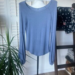 Free People “To The Tropics” Top – Periwinkle Blue